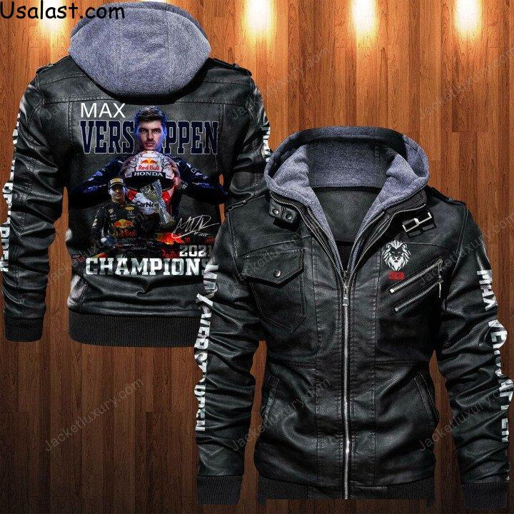 Max Verstappen 2021 Champions Leather Jacket - HVsun