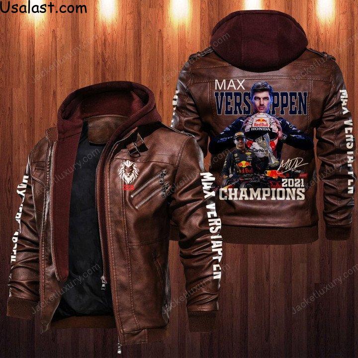 Max Verstappen 2021 Champions Leather Jacket - HVsun