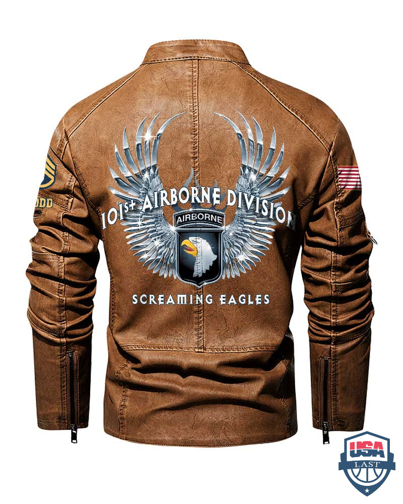 101st Airborne Division Screaming Eagles Custom Leather Jacket - HVSun