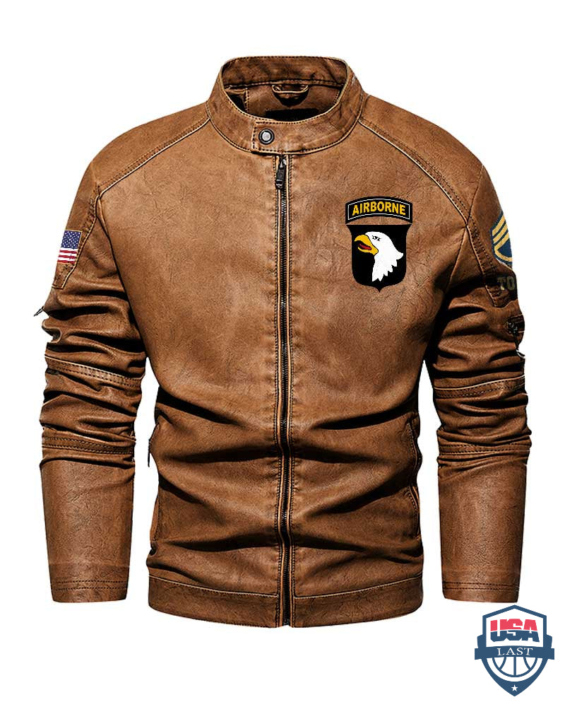 101st Airborne Division Screaming Eagles Custom Leather Jacket - HVSun
