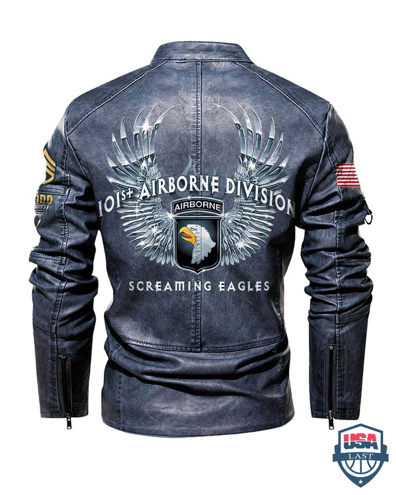 101st Airborne Division Screaming Eagles Custom Leather Jacket - HVSun