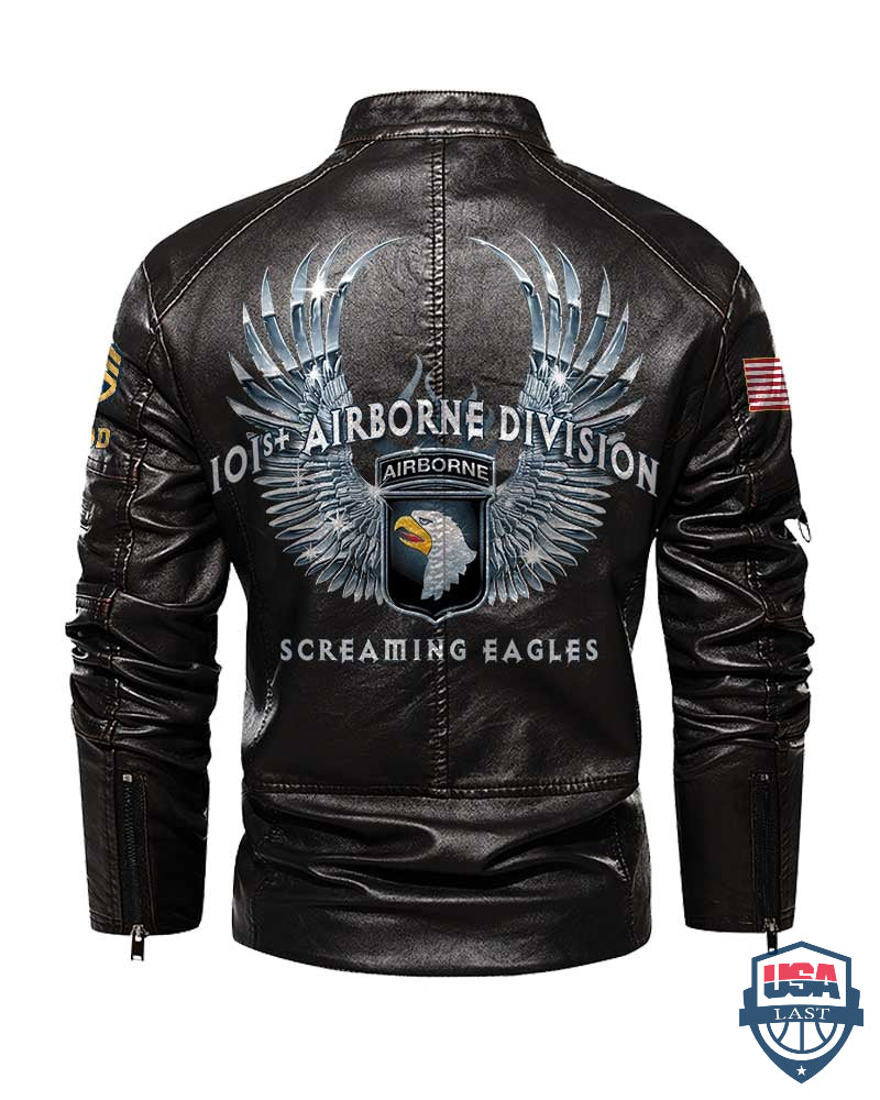 101st Airborne Division Screaming Eagles Custom Leather Jacket - USALast