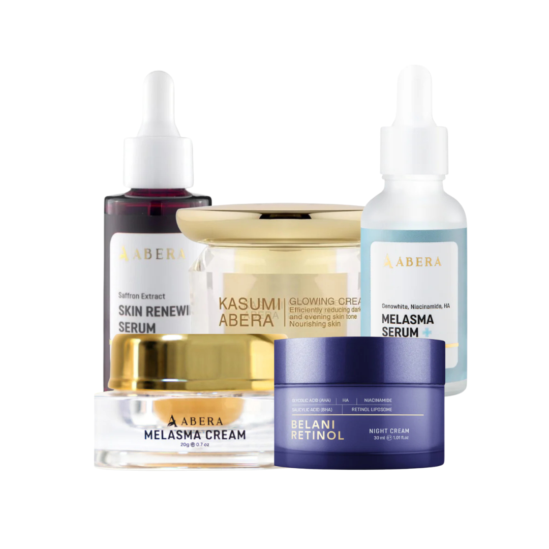 Abera & Belani Complete Brightening & Renewal Skincare Set – Even-Looking Skin, Hydration & Night Repair with Niacinamide, Retinol & Botanical Extracts