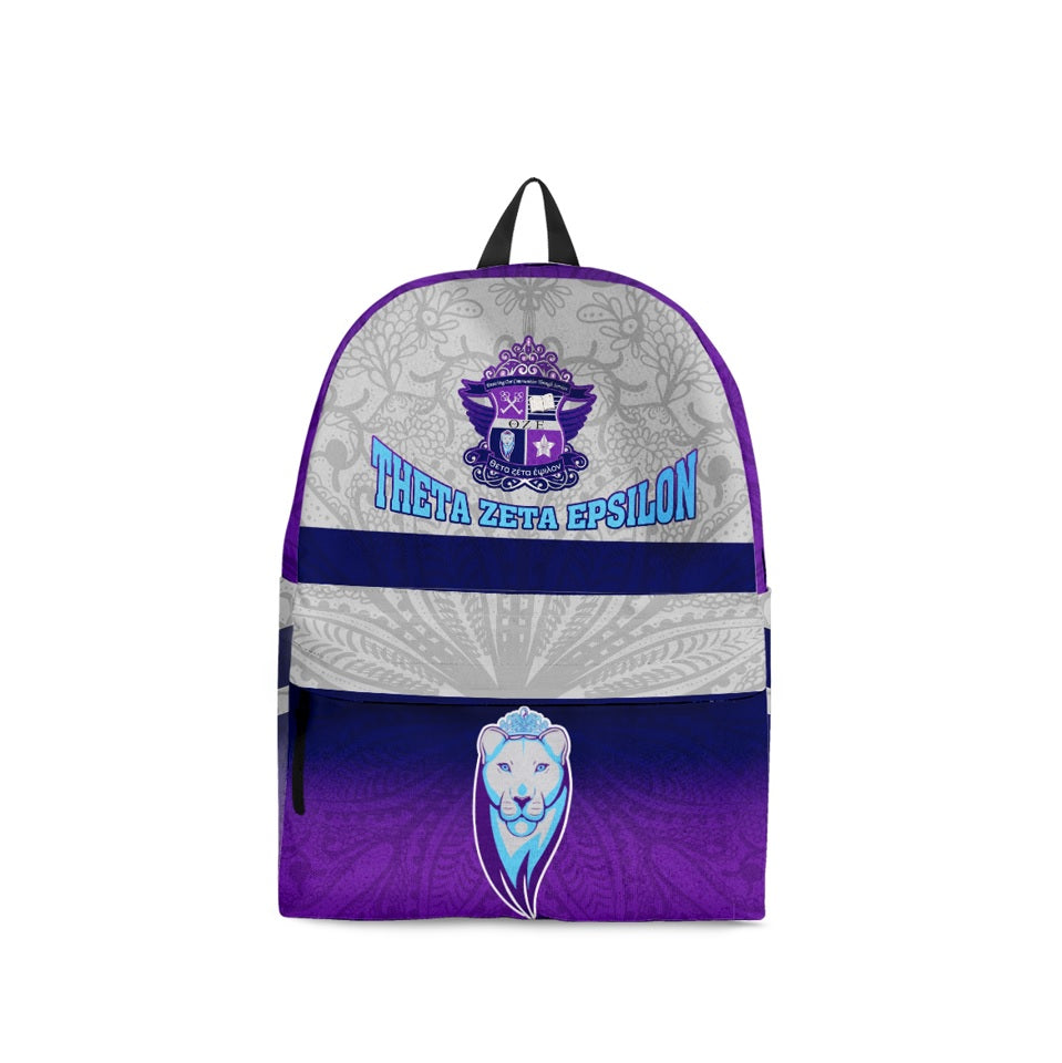 Sorority Backpack - Theta Zeta Epsilon Backpack Lion And Crest Style