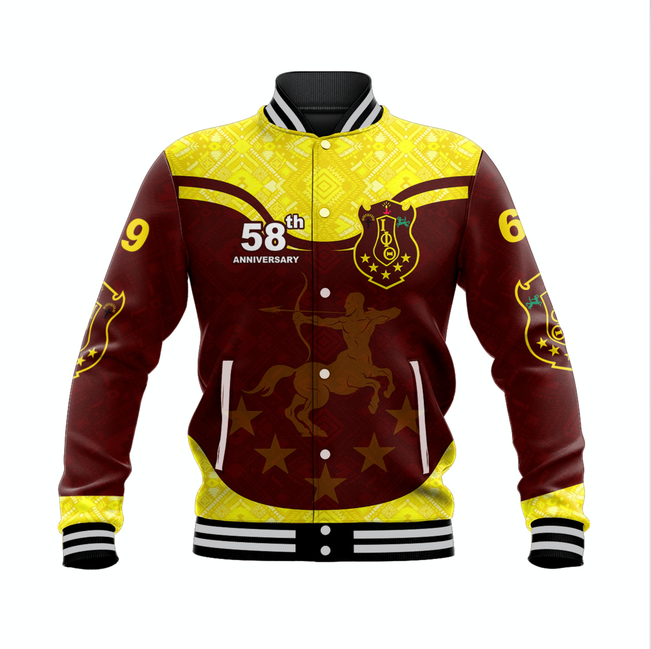 Fraternity Jacket - Iota Phi Theta 58th Anniversary Baseball Jacket Simple Style