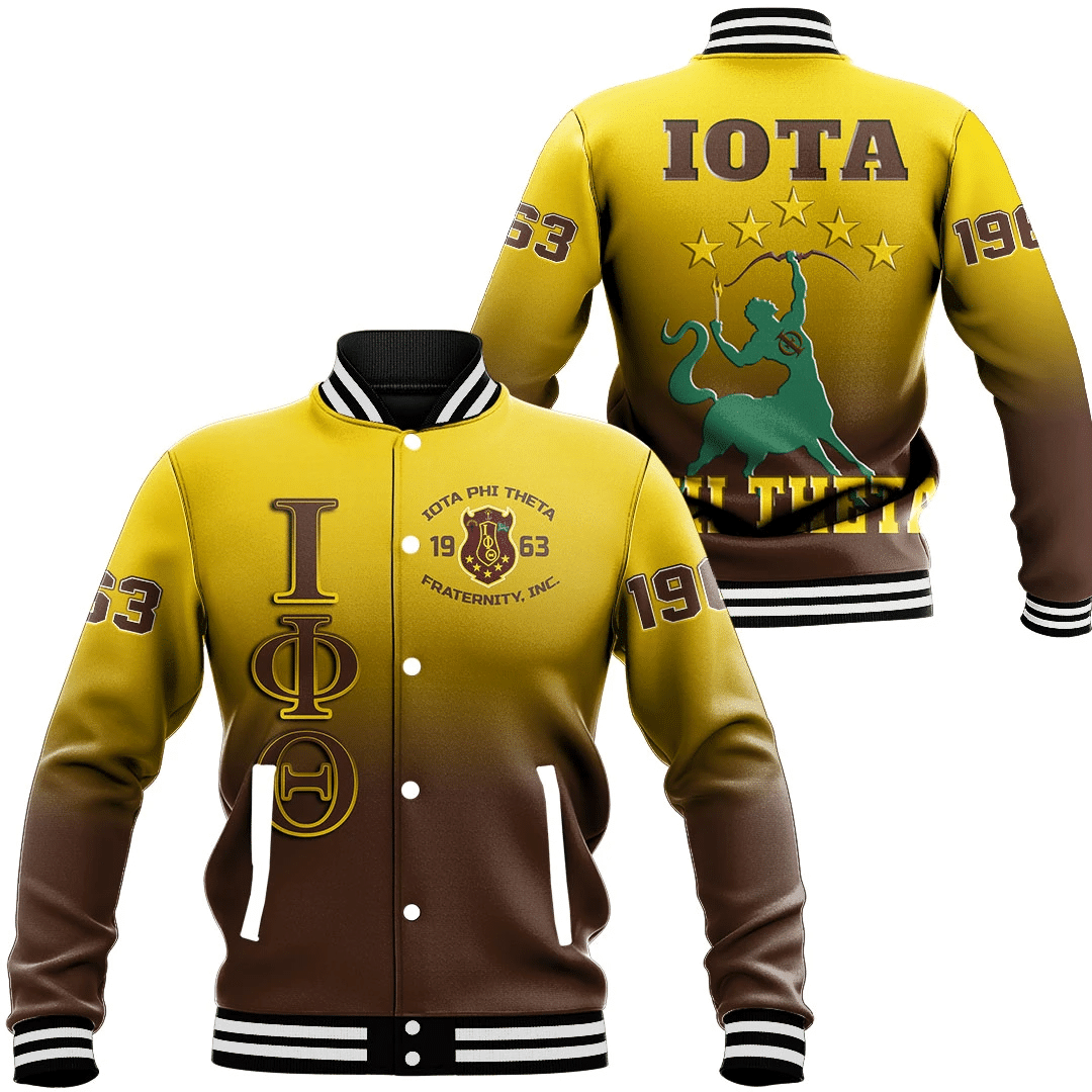 Fraternity Jacket - Iota Phi Theta Gradient Baseball Jackets