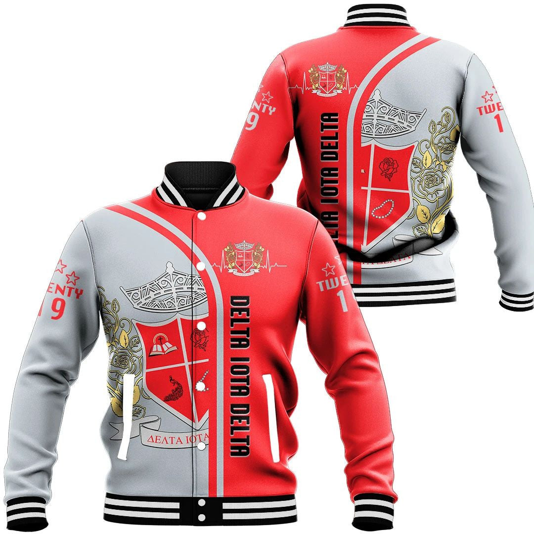 Sorority Jacket - Delta Iota Delta In My Heart Baseball Jacket