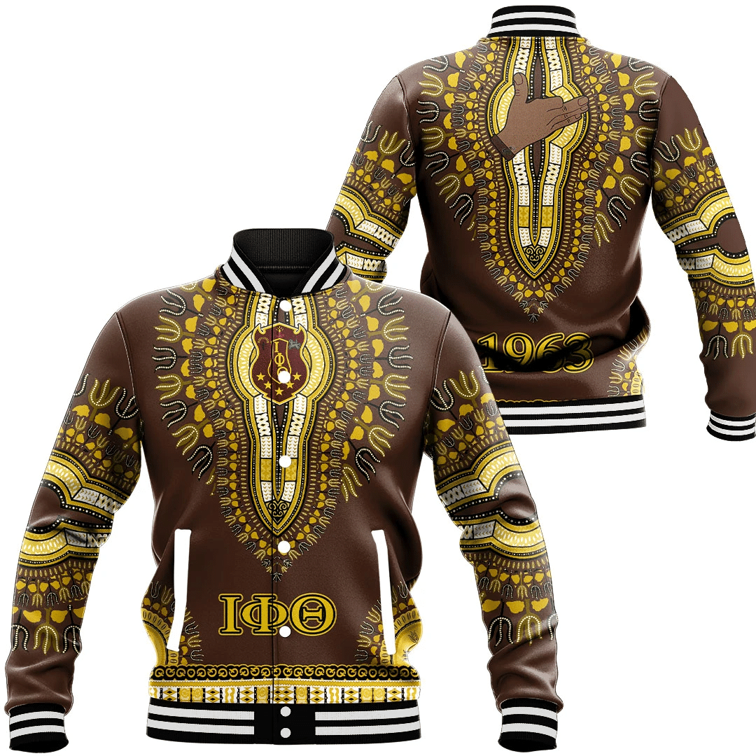 Fraternity Jacket - Iota Phi Theta Dashiki Baseball Jackets