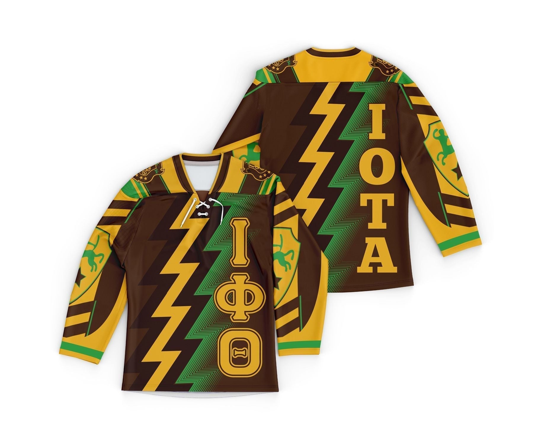 Fraternity Hockey Jersey - Iota Phi Theta Centaus Brown Hockey Jersey