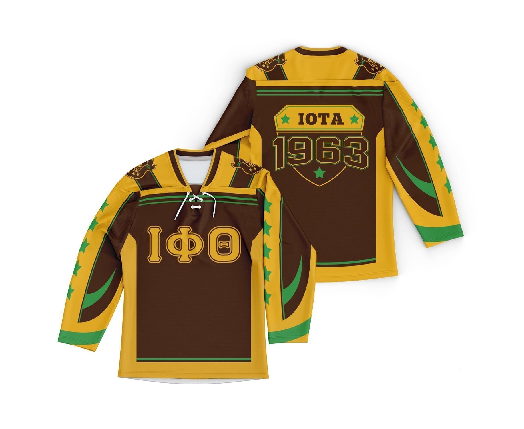 Fraternity Hockey Jersey - Iota Phi Theta Crest Stars Hockey Jersey