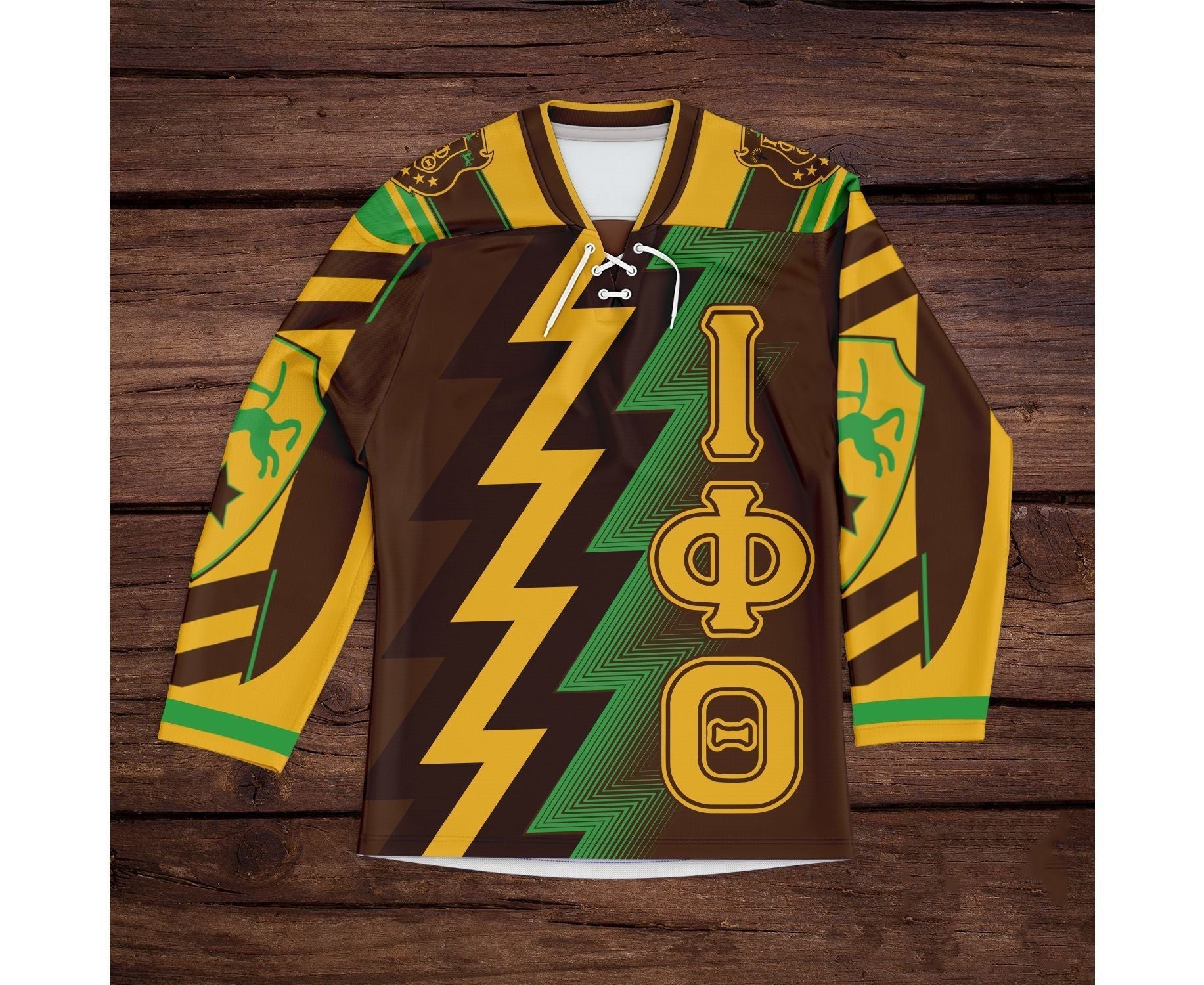 Fraternity Hockey Jersey - Iota Phi Theta Centaus Brown Hockey Jersey