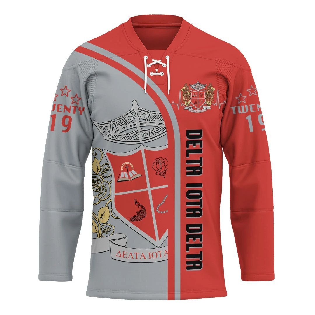 Sorority Hockey Jersey - Delta Iota Delta In My Heart Hockey Jersey