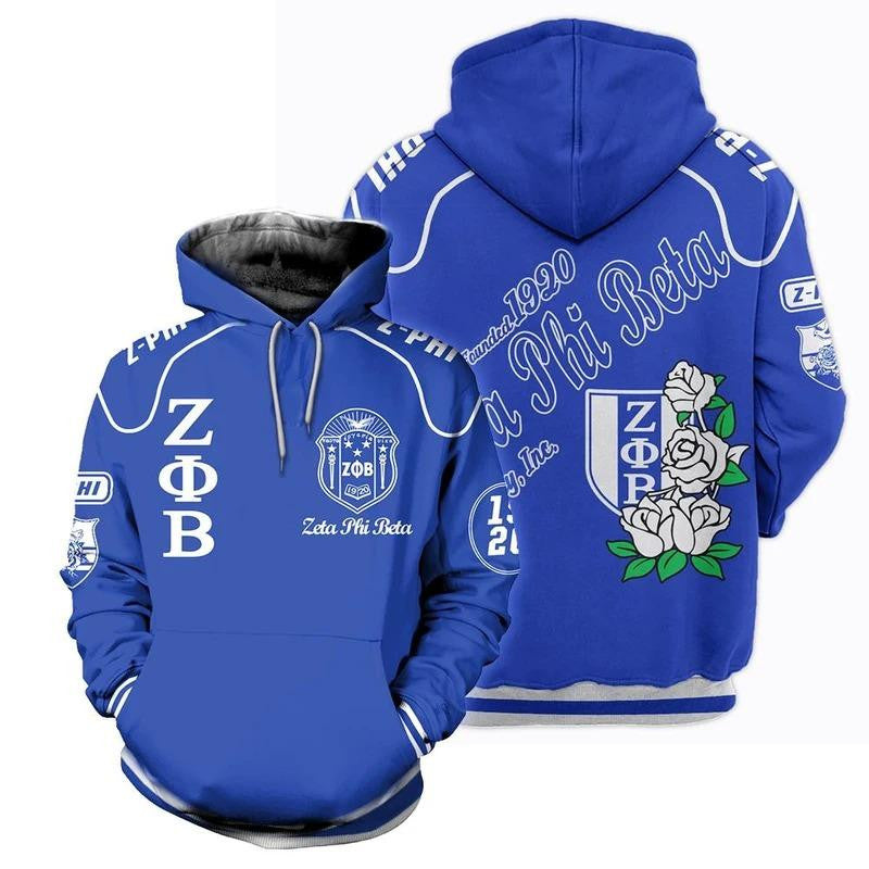 Sorority Hoodie - Flower Zeta Phi Beta Hoodie