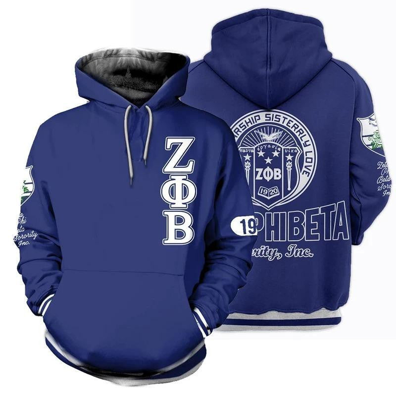 Sorority Hoodie - Scholarship Sisterly Love Zeta Phi Beta Hoodie