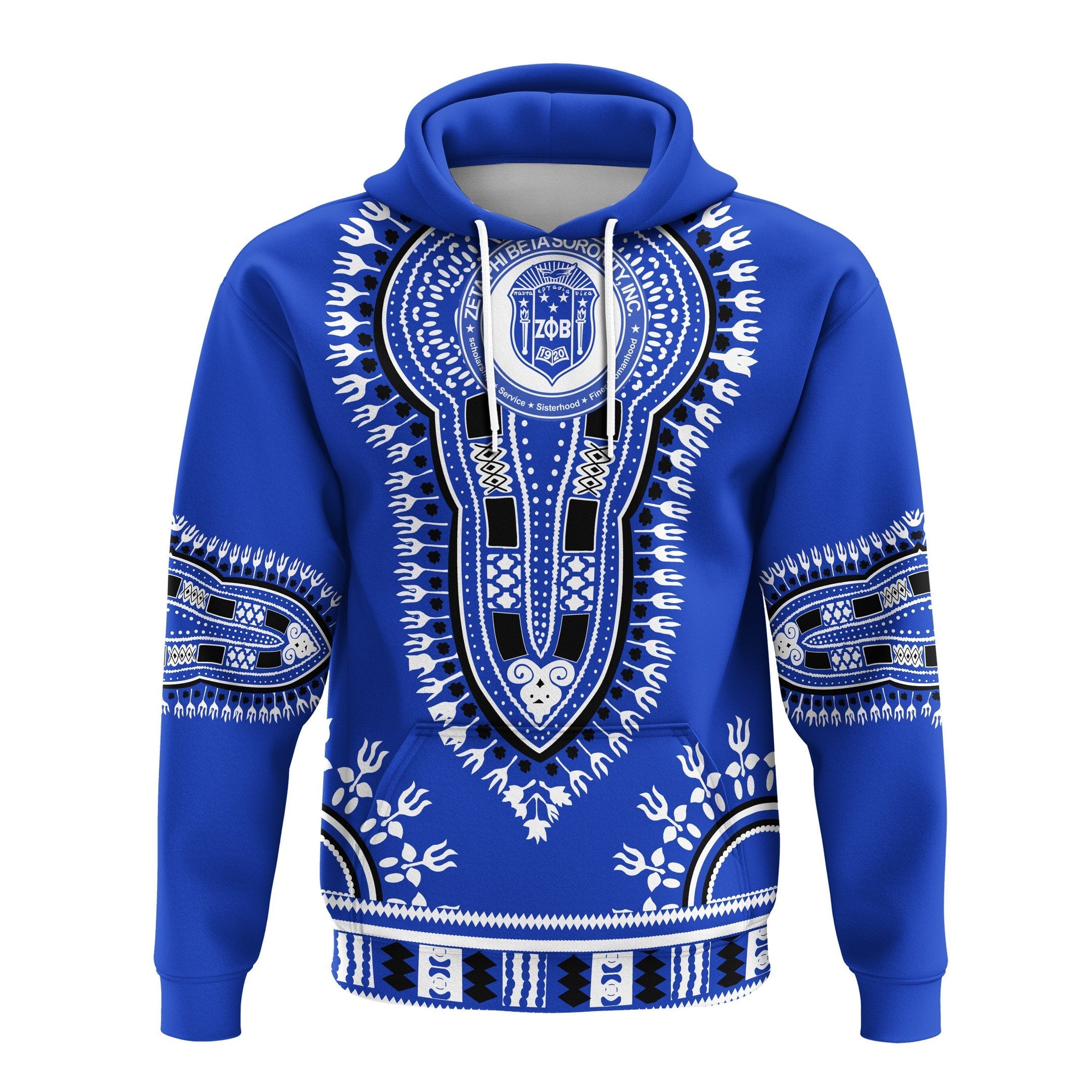 Sorority Hoodie - Zeta Phi Beta Dashiki Pullover Hoodie9