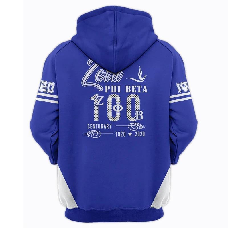 Sorority Hoodie - Zeta Phi Beta Celebrating One Century Hoodie