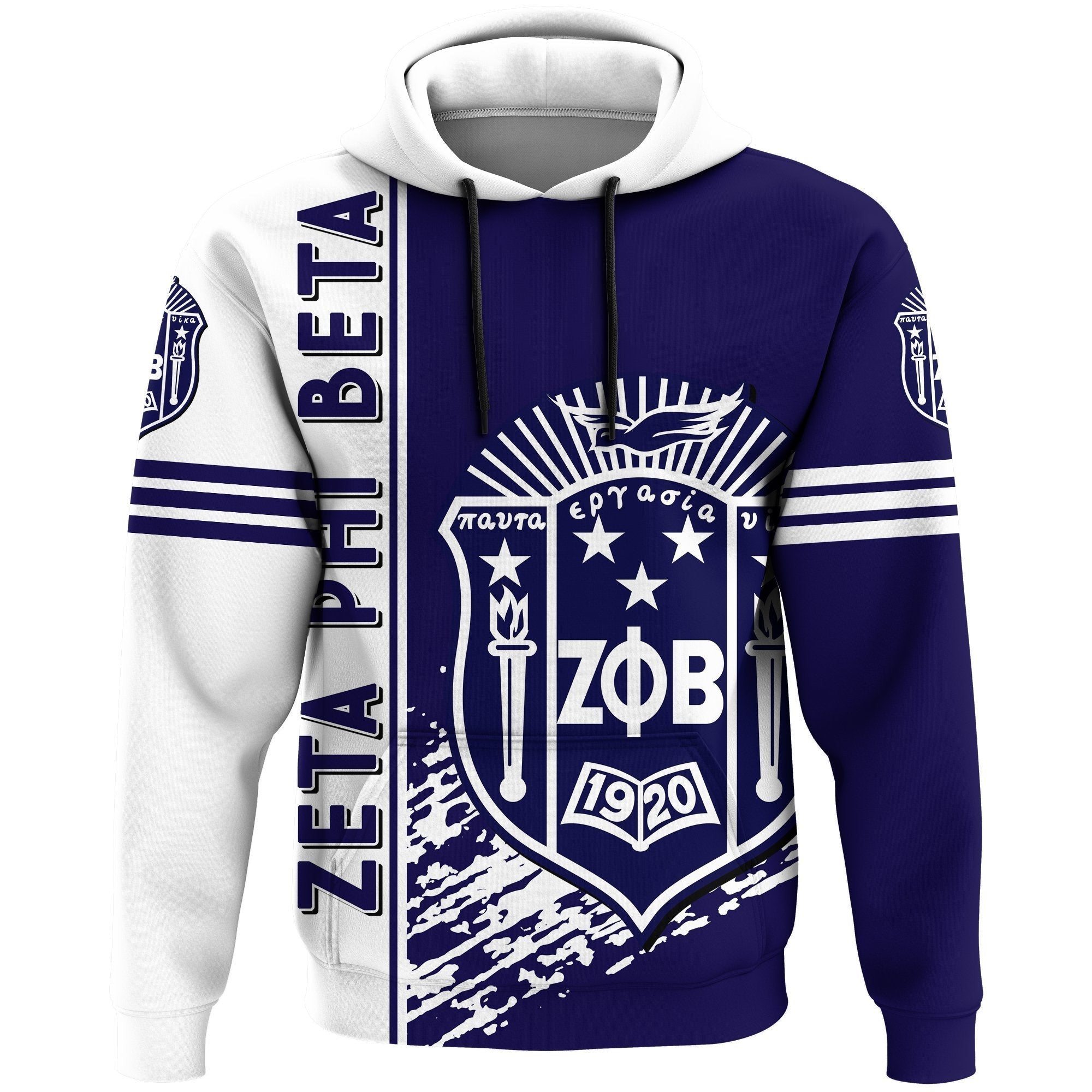 Sorority Hoodie - Zeta Phi Beta Hoodie Quarter Style