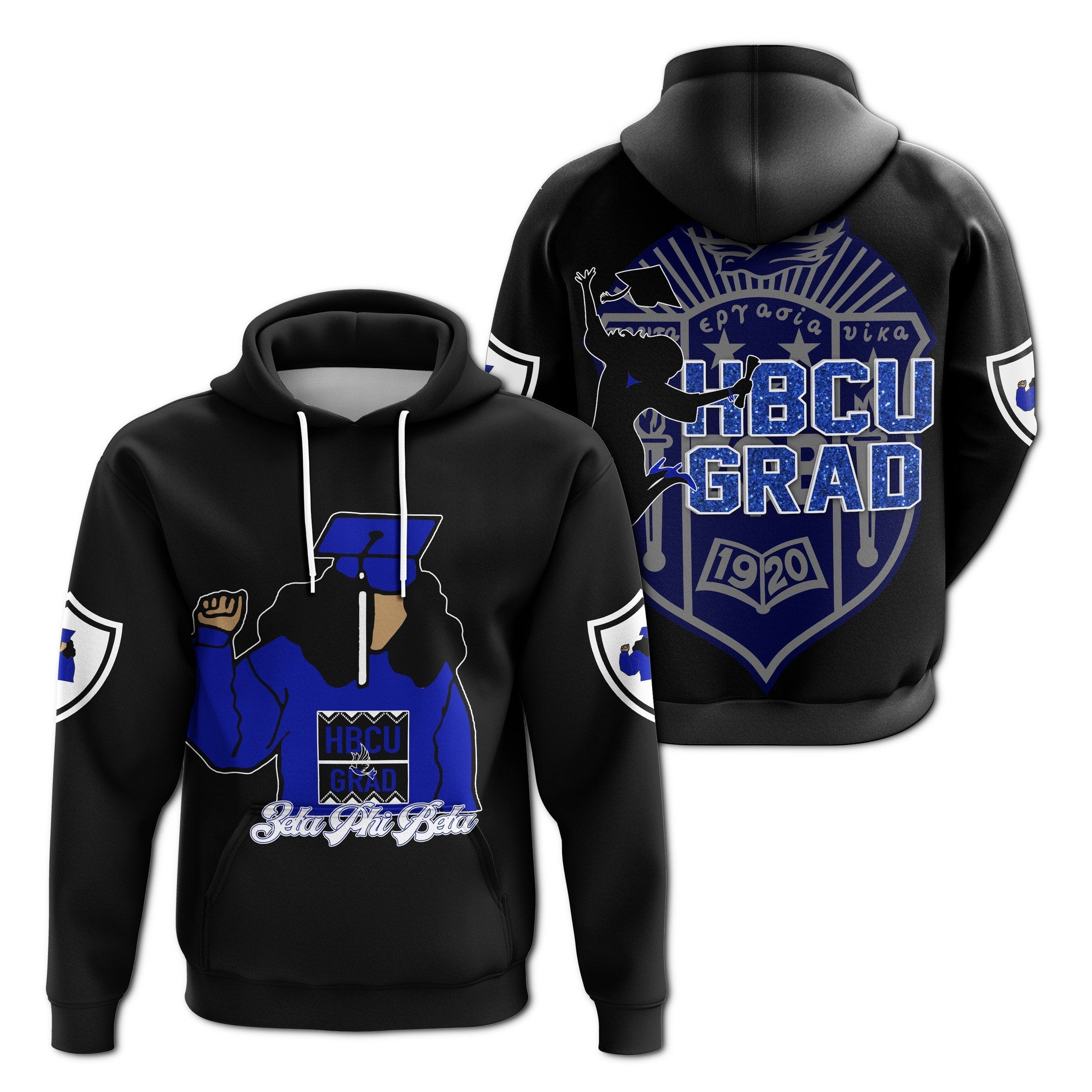 Sorority Hoodie - Zeta Phi Beta HBCU Style Pullover Hoodie