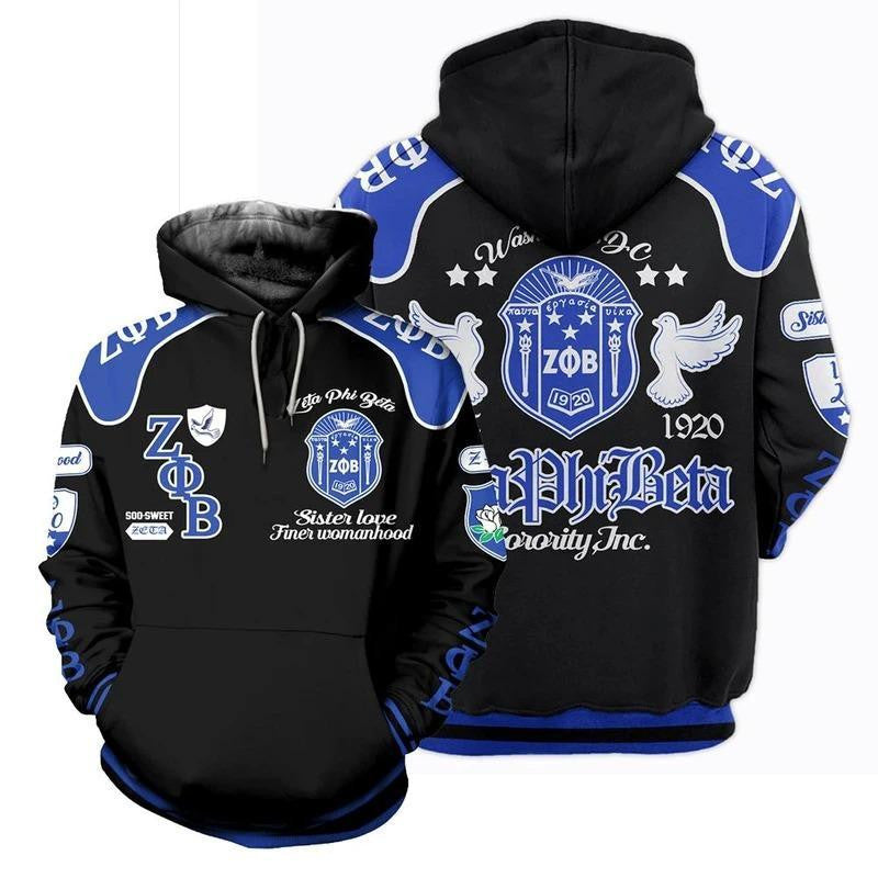 Sorority Hoodie - Dove Zeta Phi Beta 1920 Sorority Hoodie