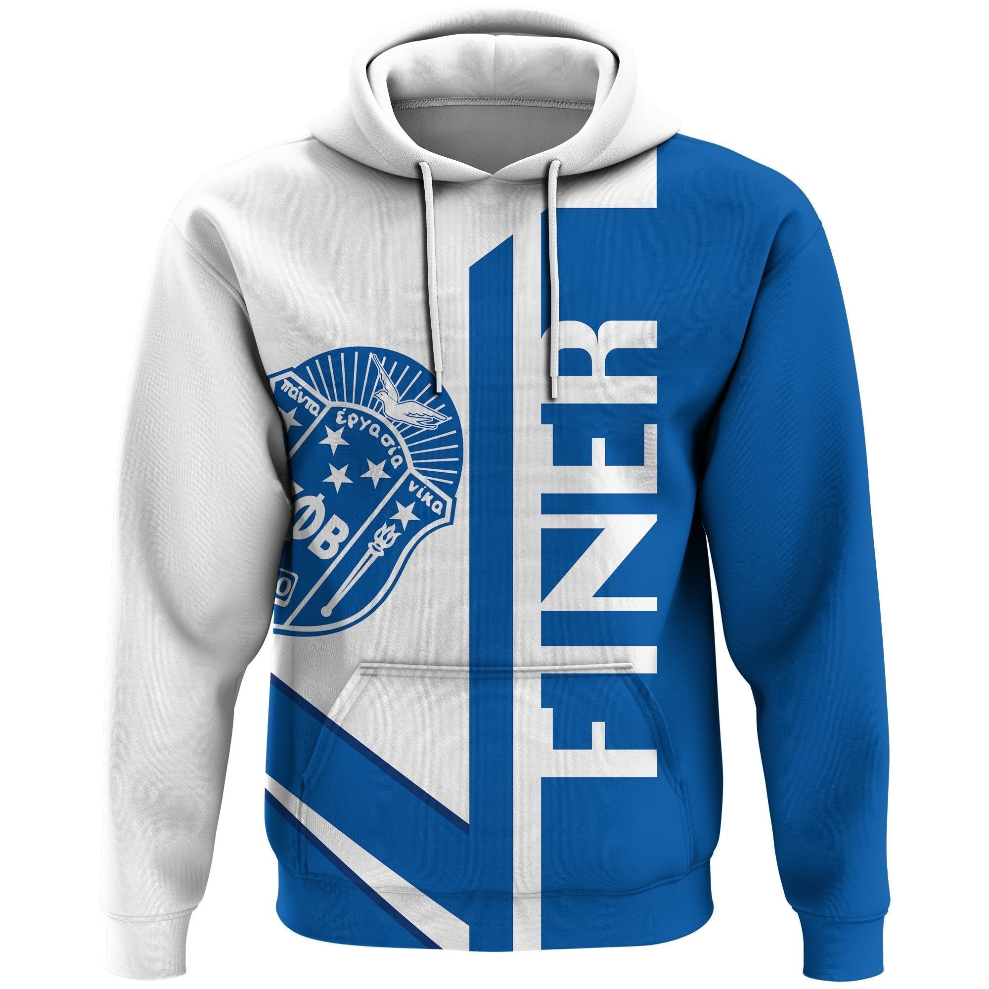 Sorority Hoodie - Zeta Phi Beta ZPB Half Concept Pullover Hoodie