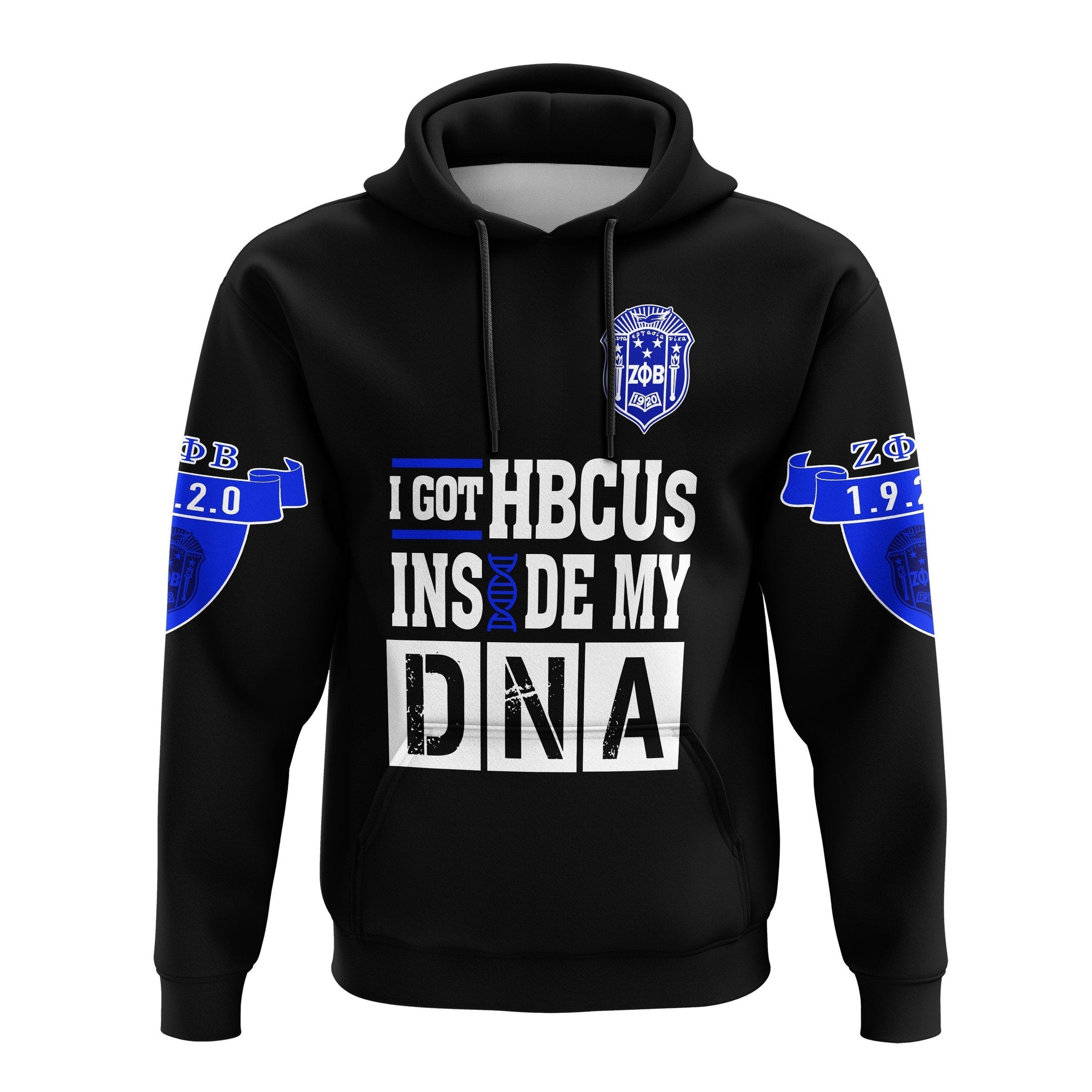 Sorority Hoodie - Zeta Phi Beta HBCU DNA Pullover Hoodie