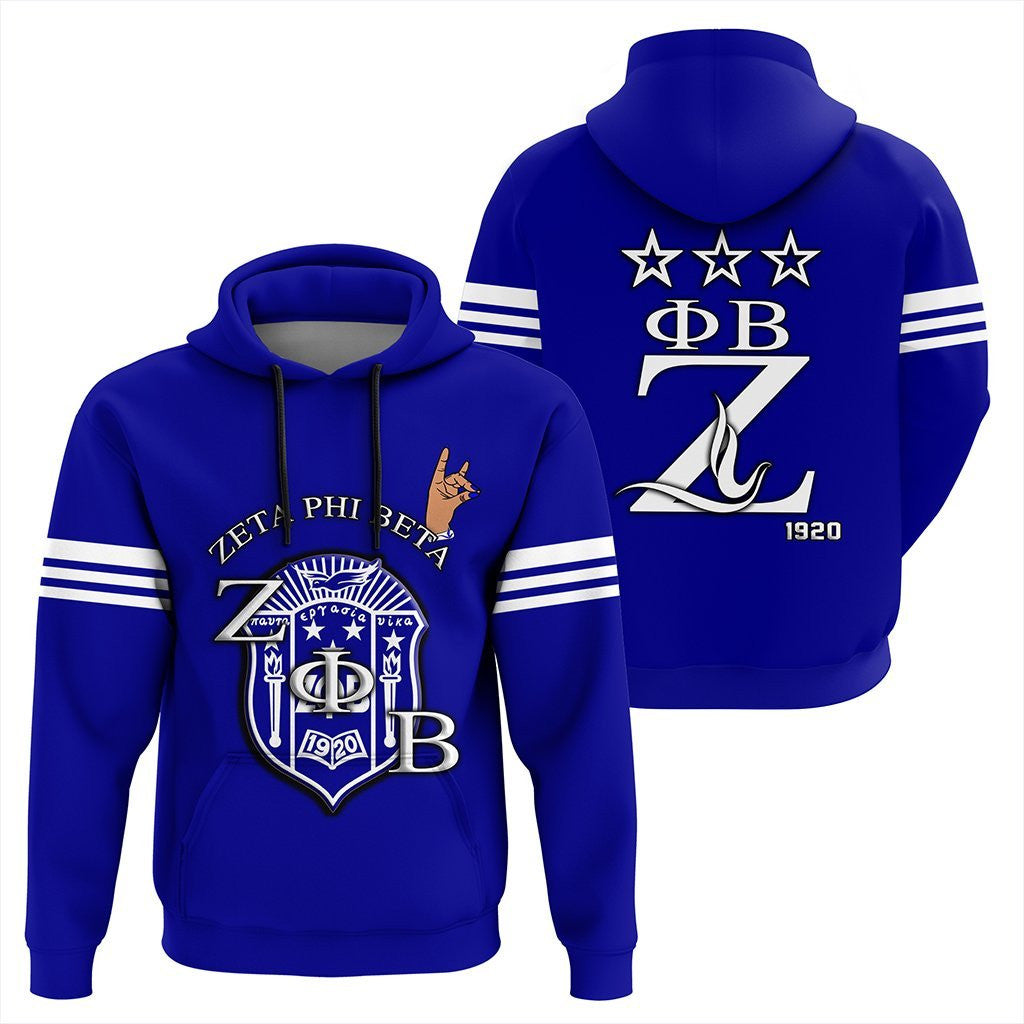 Sorority Hoodie - Zeta Phi Beta ZPB Style Pullover Hoodie