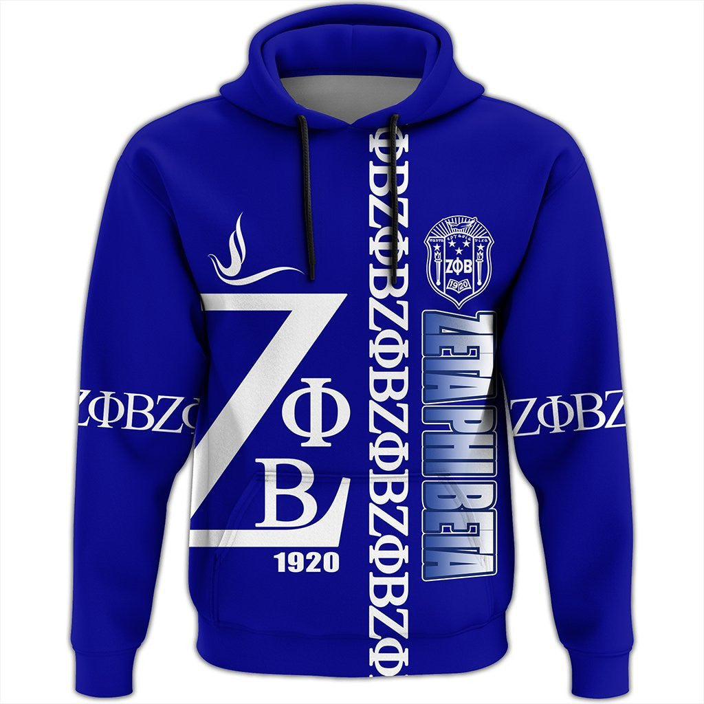 Sorority Hoodie - Blue Zeta Phi Beta Pullover Hoodie