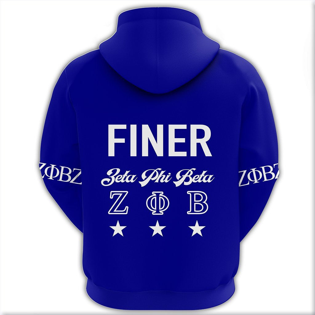 Sorority Hoodie - Blue Zeta Phi Beta Pullover Hoodie