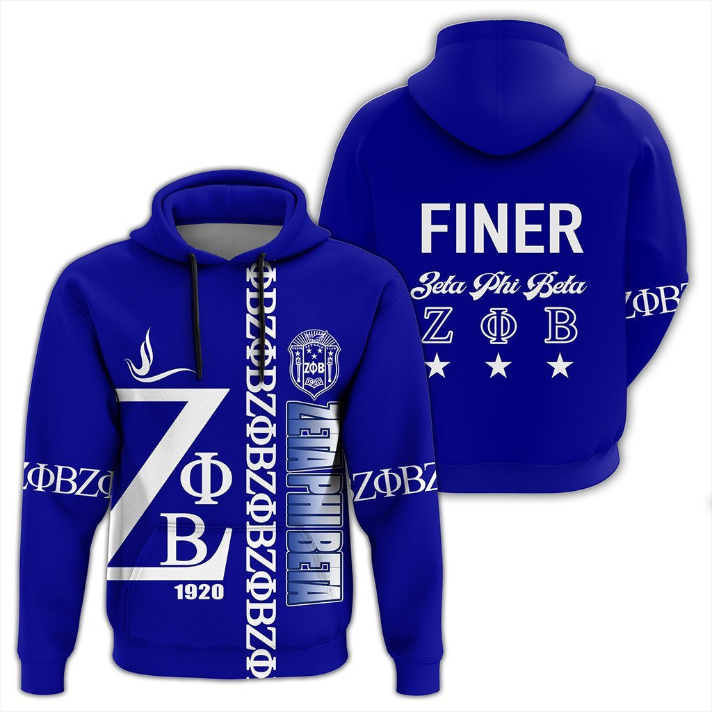 Sorority Hoodie - Blue Zeta Phi Beta Pullover Hoodie