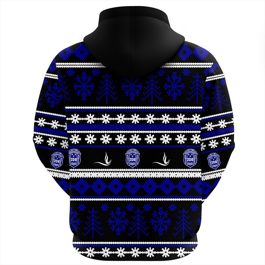 Sorority Hoodie - Zeta Phi Beta Christmas Splatters Pullover Hoodie
