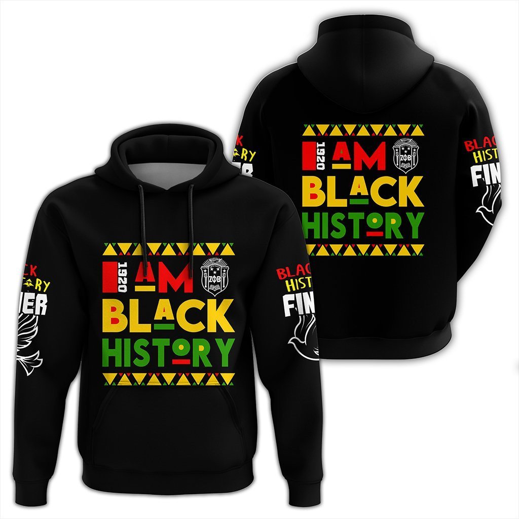 Sorority Hoodie - Black History Zeta Phi Beta Pullover Hoodie
