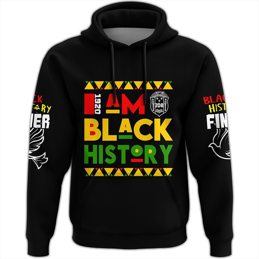 Sorority Hoodie - Black History Zeta Phi Beta Pullover Hoodie
