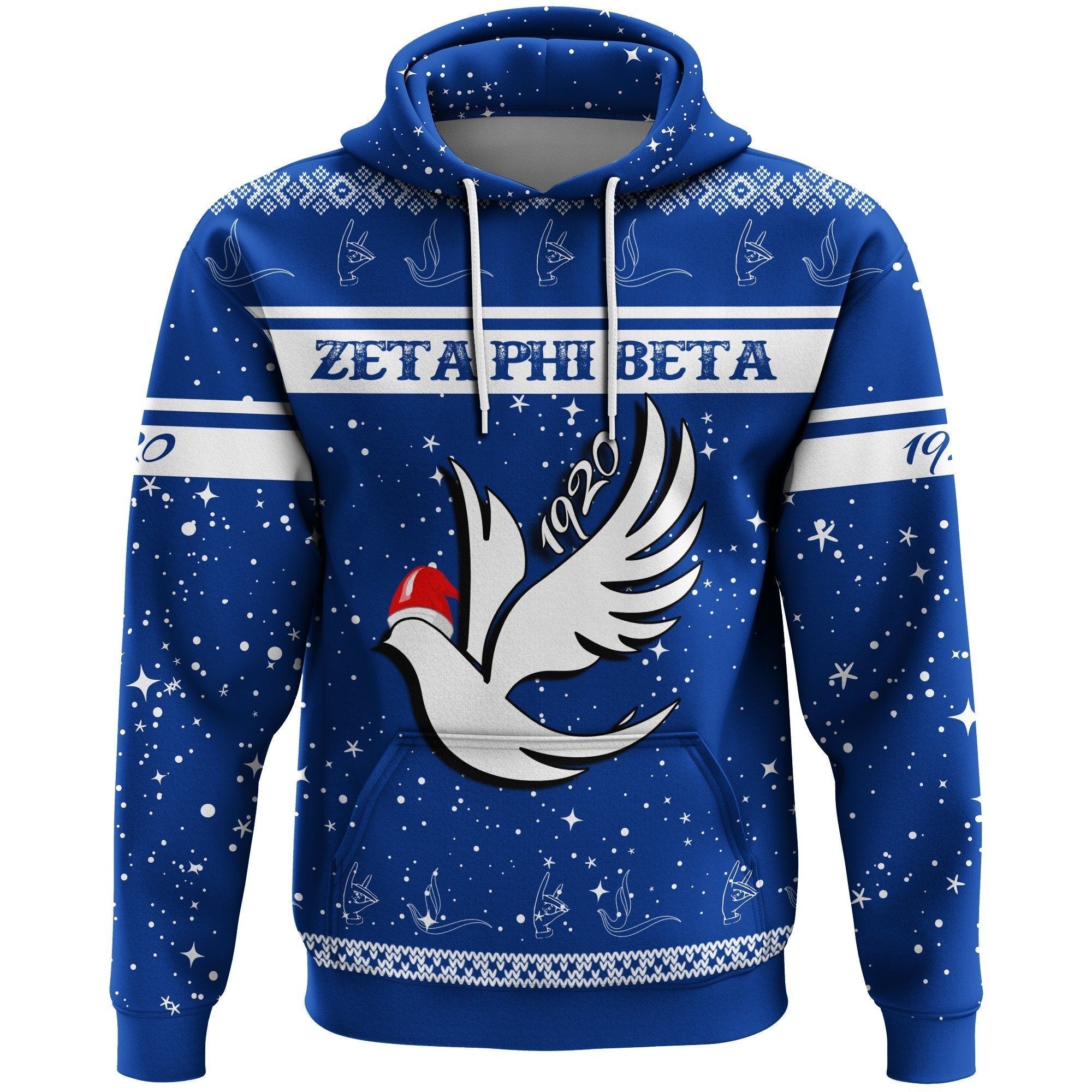 Sorority Hoodie - Zeta Phi Beta Christmas Pullover Hoodie