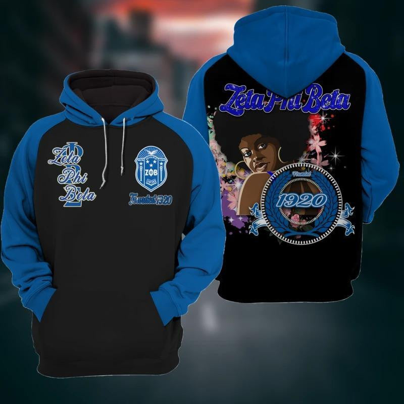 Sorority Hoodie - Zeta Phi Beta Beautiful Black Girl Hoodie