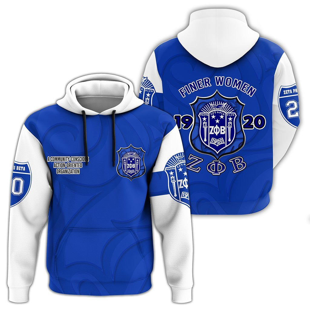 Sorority Hoodie - Zeta Phi Beta Finer Women Pullover Hoodie