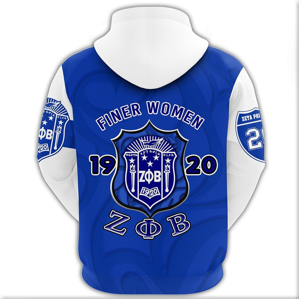 Sorority Hoodie - Zeta Phi Beta Finer Women Pullover Hoodie