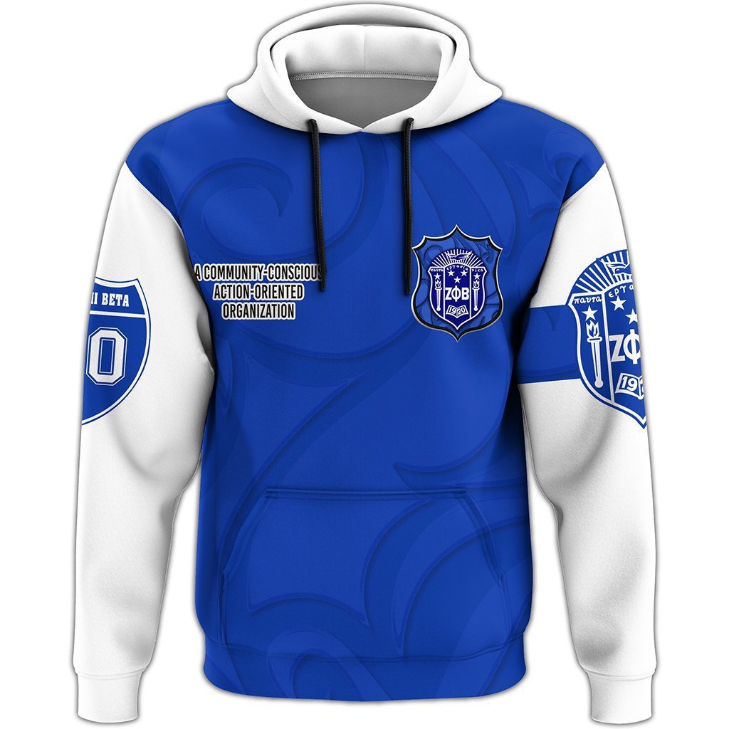 Sorority Hoodie - Zeta Phi Beta Finer Women Pullover Hoodie