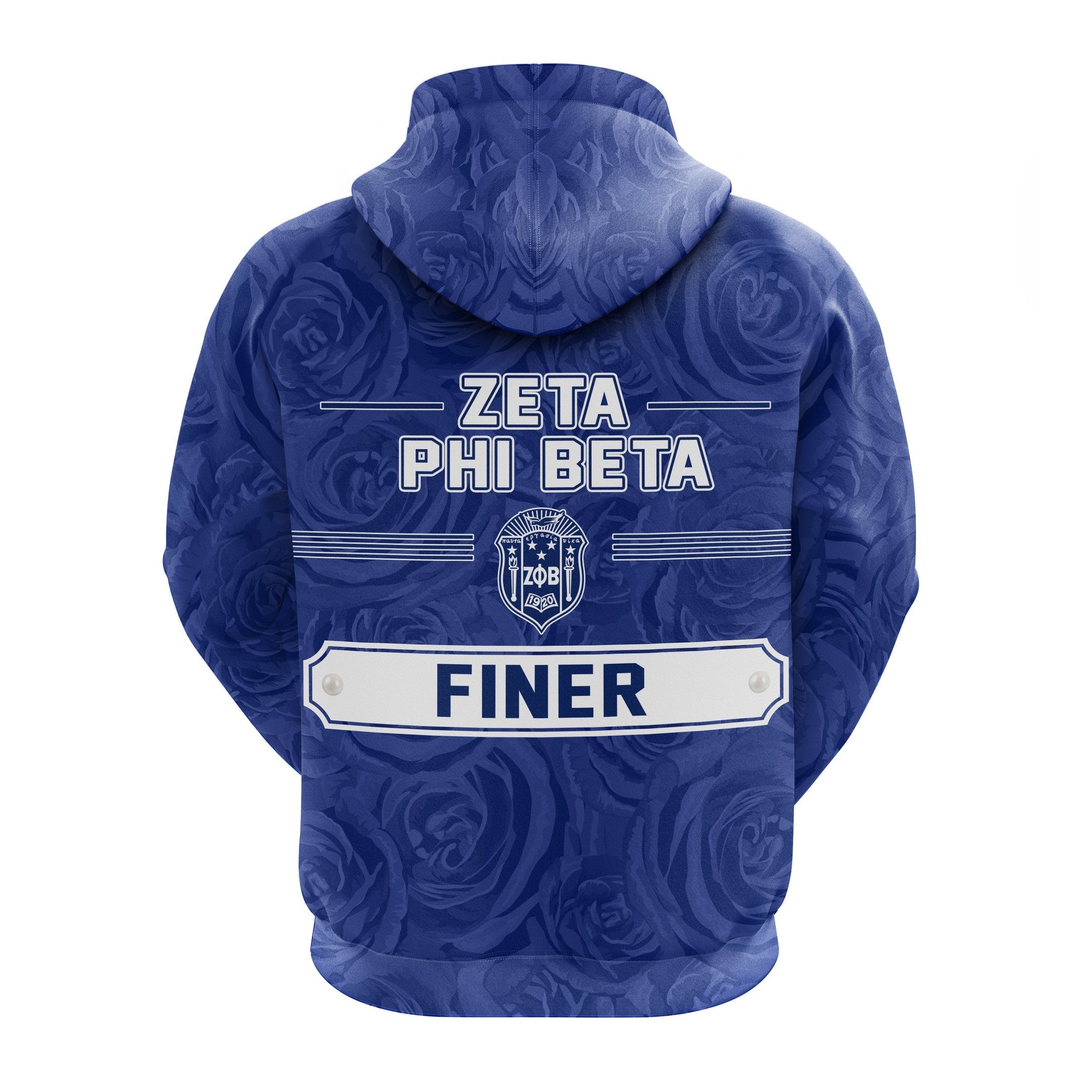 Sorority Hoodie - Zeta Phi Beta Rose Peals Pullover Hoodie