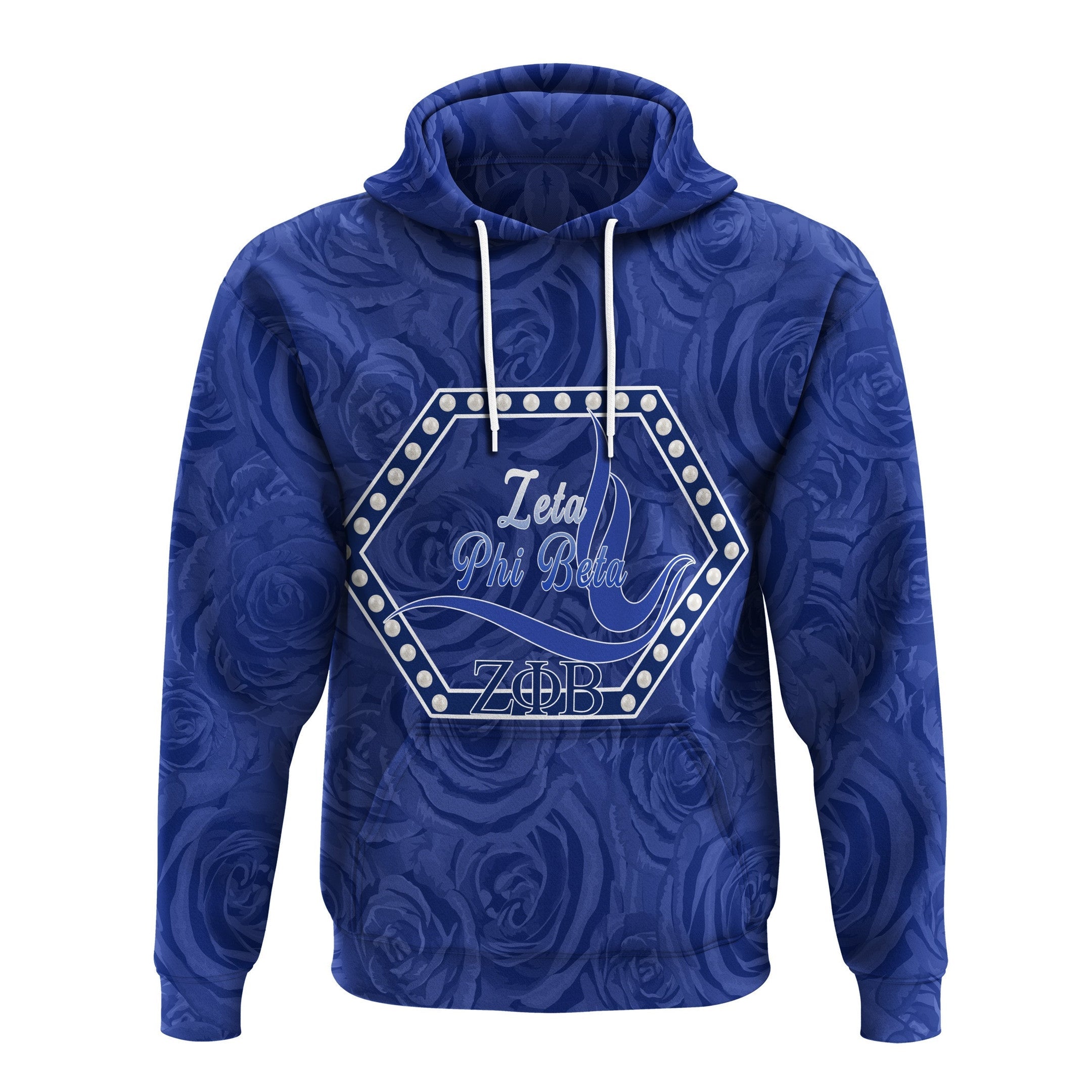 Sorority Hoodie - Zeta Phi Beta Rose Peals Pullover Hoodie