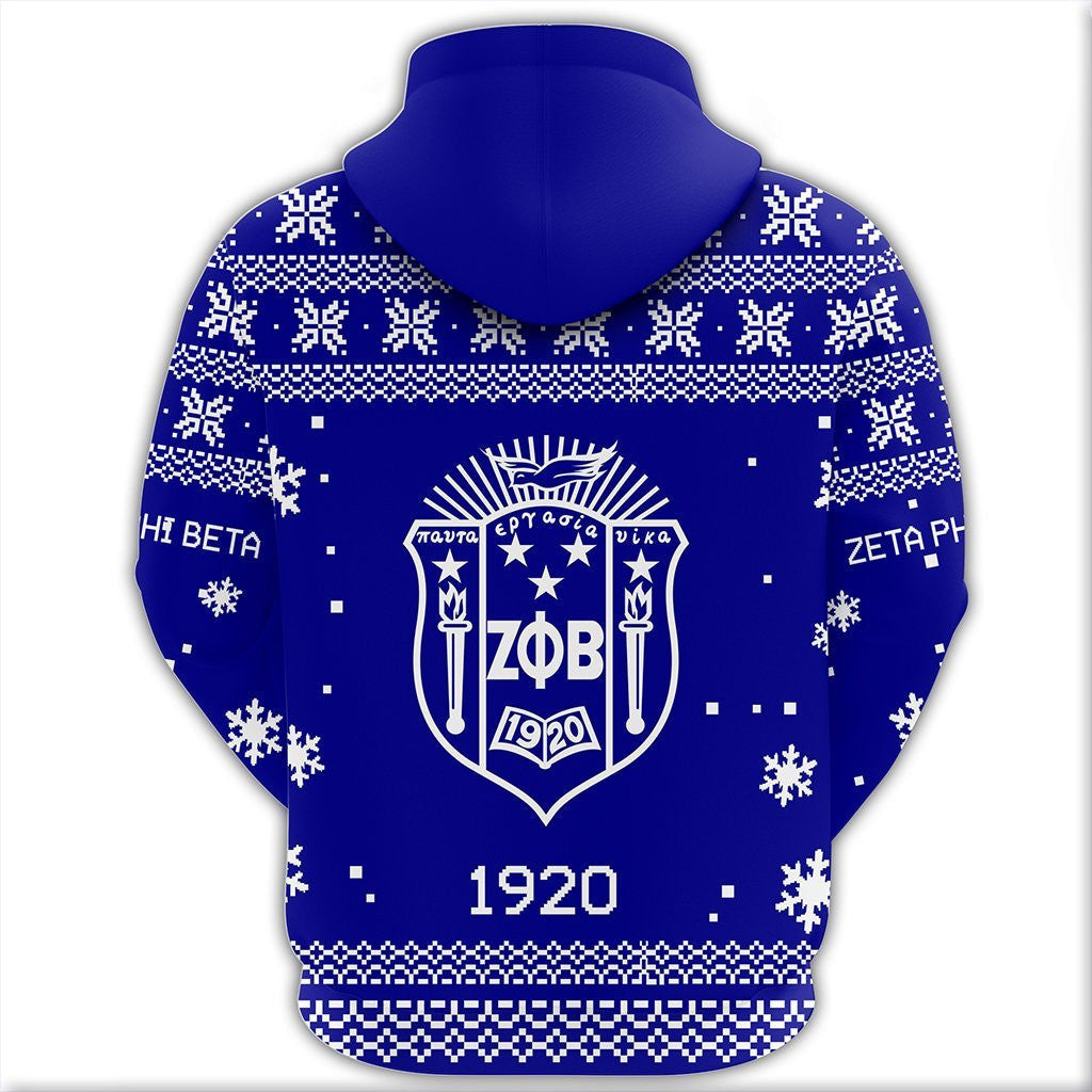 Sorority Hoodie - Zeta Phi Beta Xmas Motto Pullover Hoodie