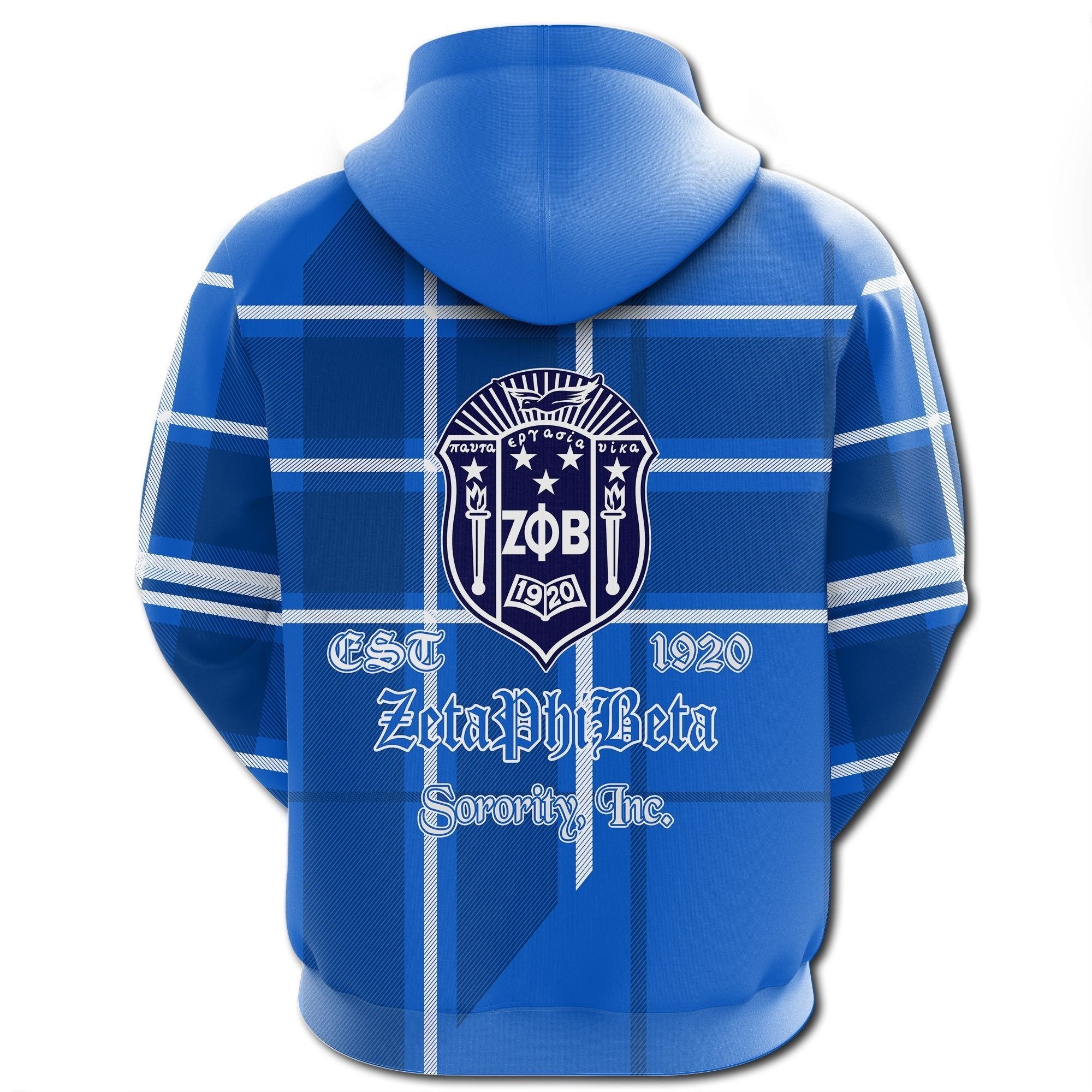 Sorority Hoodie - Zeta Phi Beta Burberr Style HoodieN