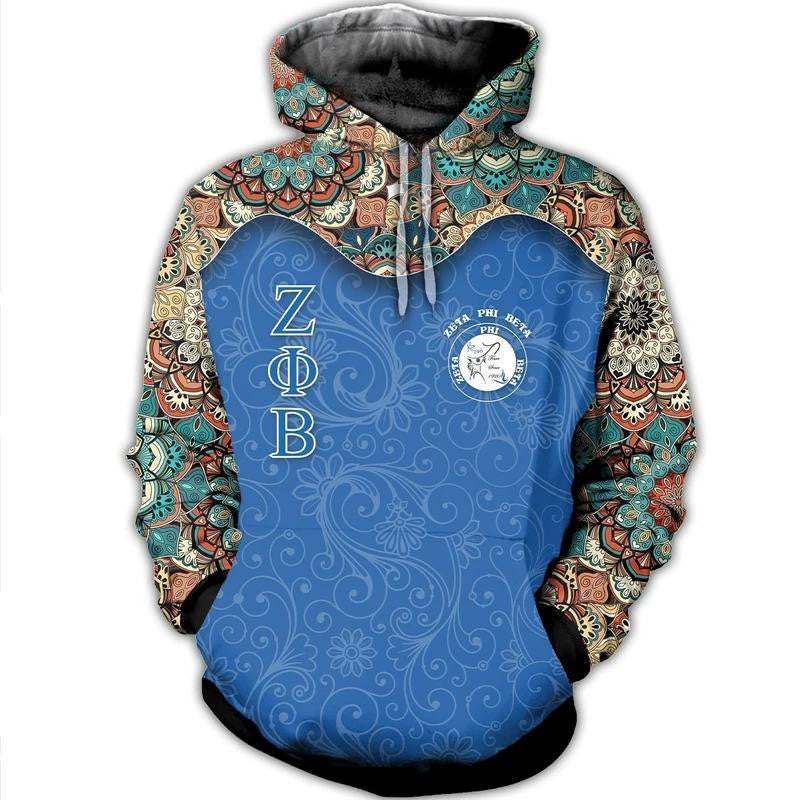 Sorority Hoodie - Floral Zeta Phi Beta Hoodie