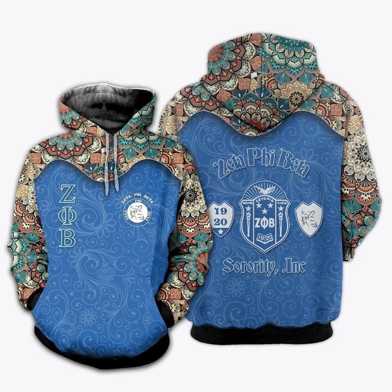 Sorority Hoodie - Floral Zeta Phi Beta Hoodie