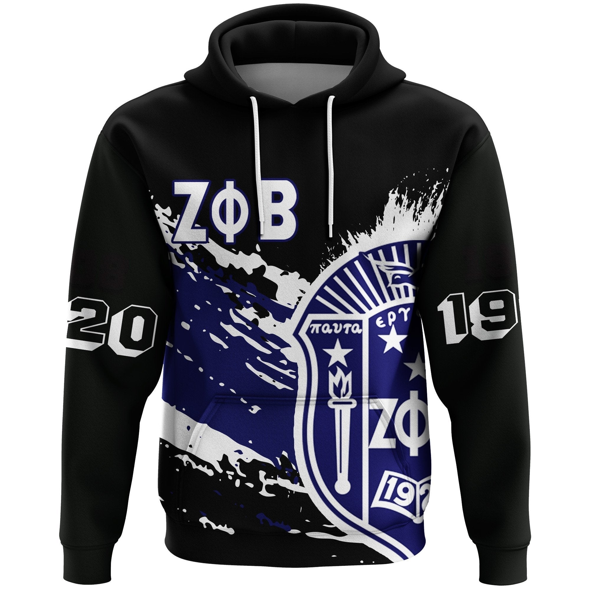 Sorority Hoodie - Zeta Phi Beta Pullover Hoodie - Tip Style