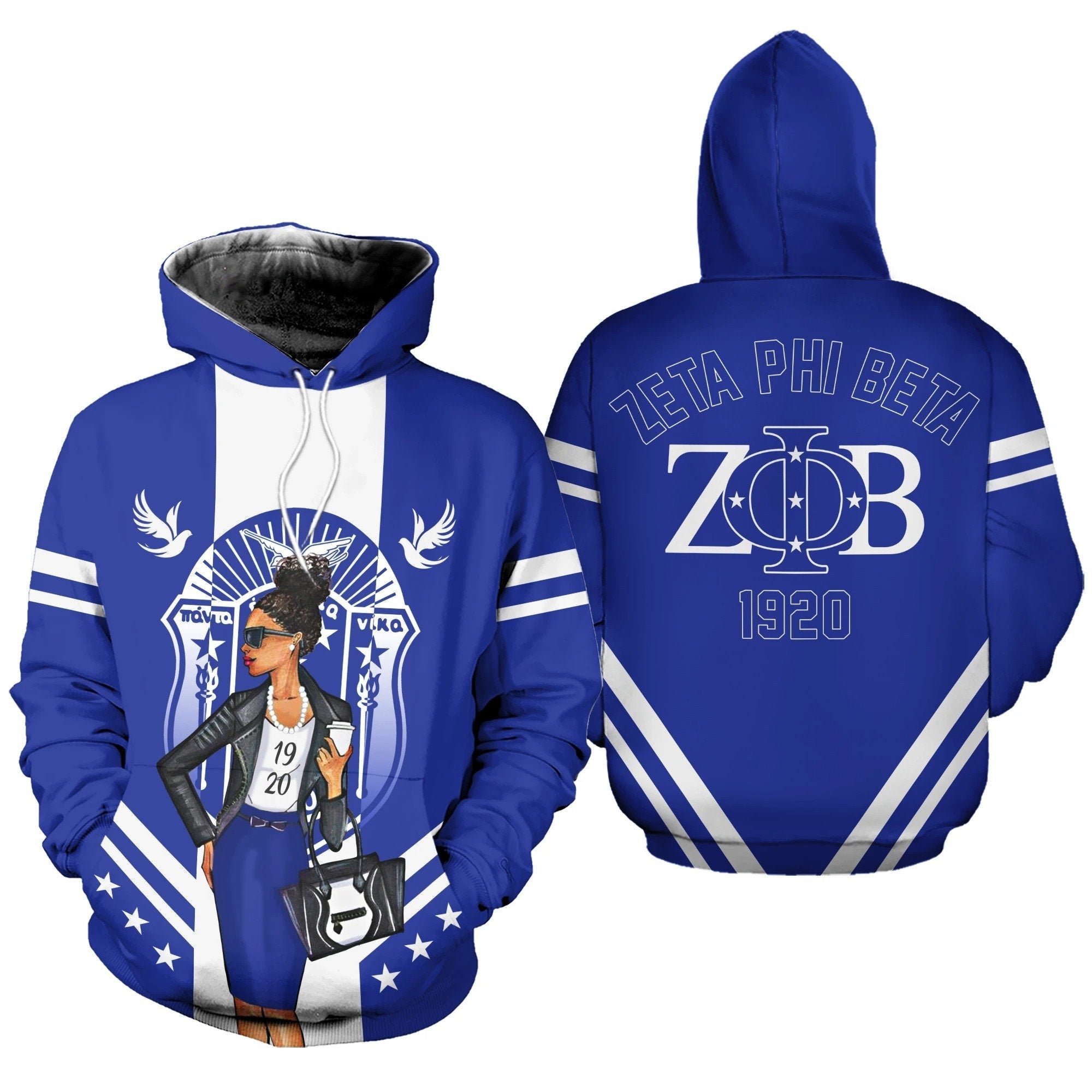 Sorority Hoodie - Lux Zeta Phi Beta Modern Girl Hoodie