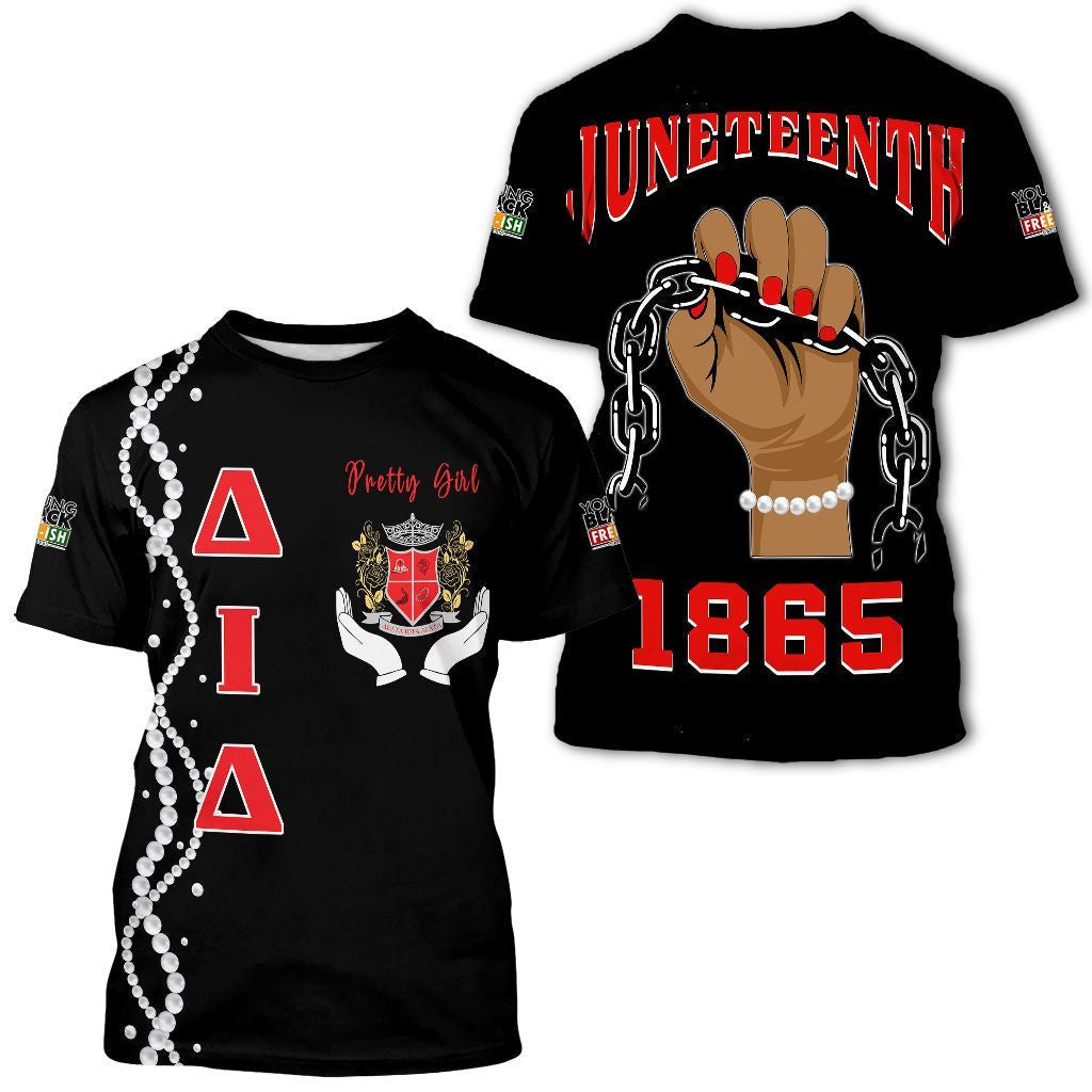Juneteenth Delta Iota Delta Pretty Girl T-shirt