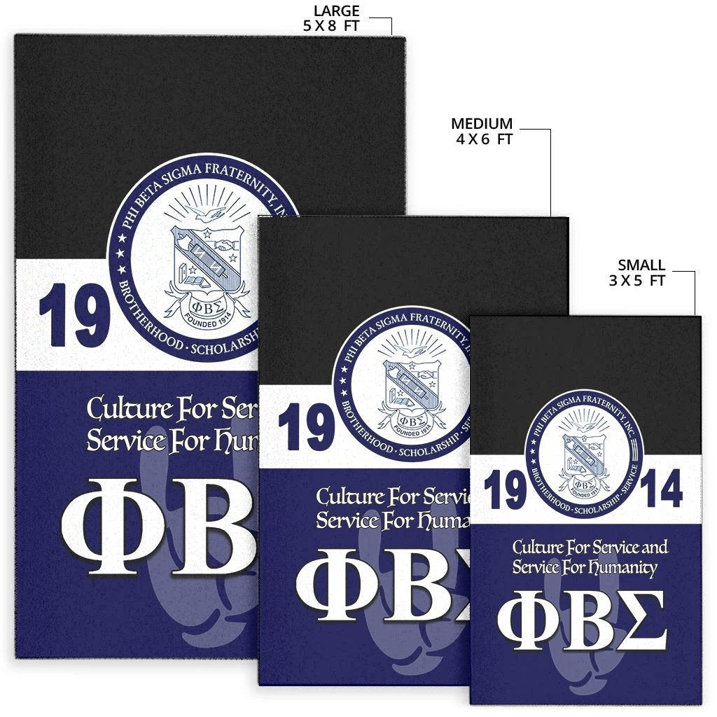 Fraternity Area Rug - Phi Beta Sigma Area Rug 1914 Simple Style
