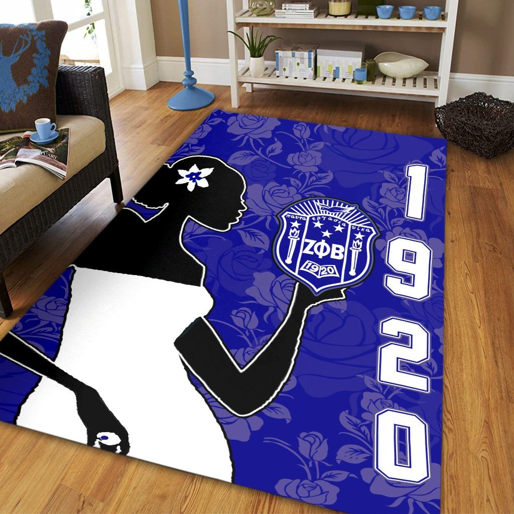 Sorority Area Rug - Zeta Phi Beta Girl Area Rug