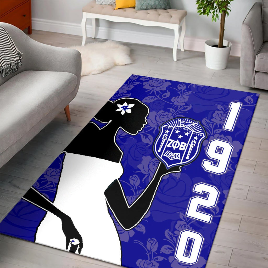 Sorority Area Rug - Zeta Phi Beta Girl Area Rug