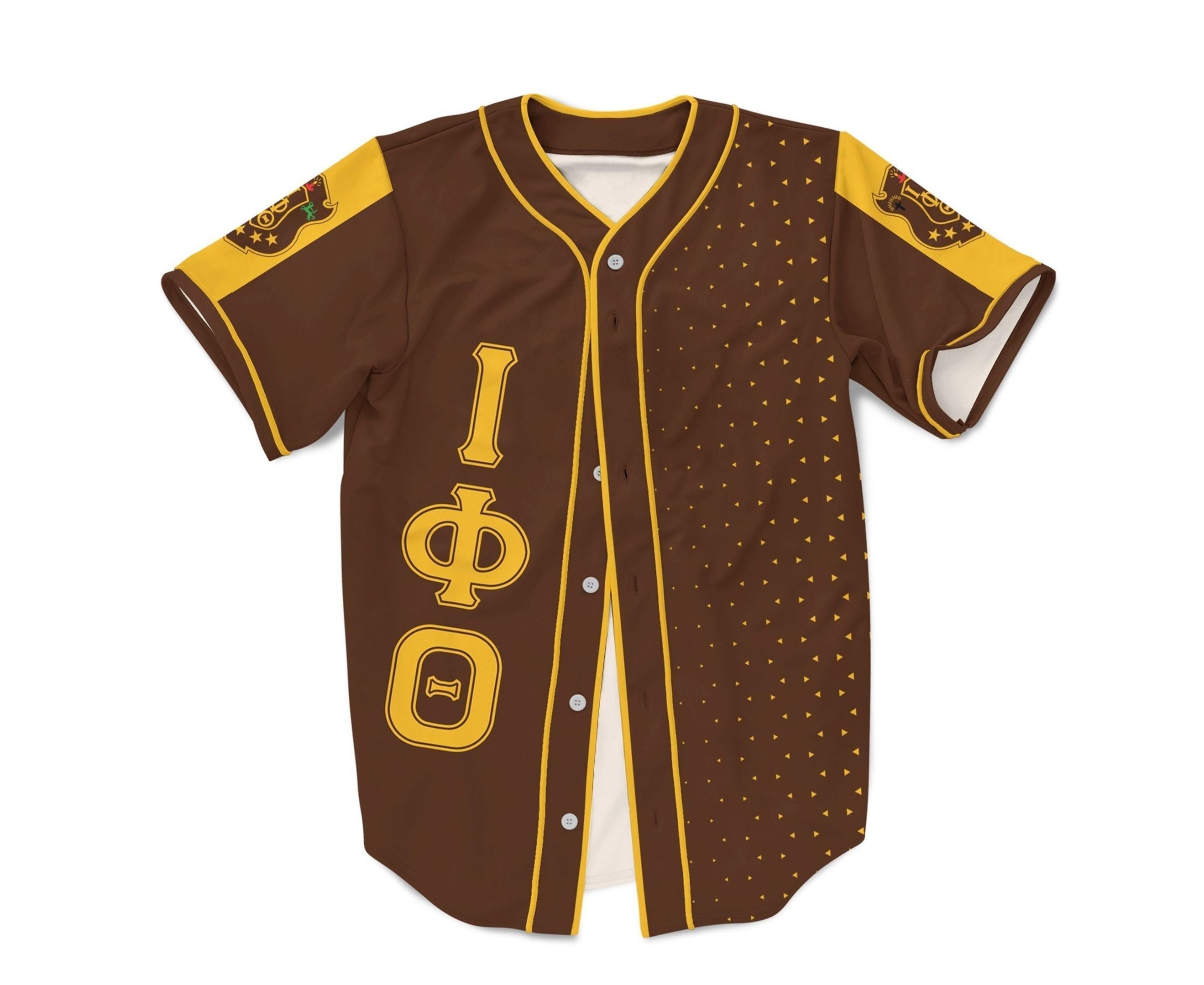 Fraternity Baseball Jersey - Iota Phi Theta Triangle Pattern Baseball Jersey
